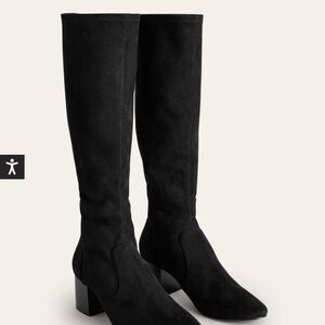 Boden size 38 pointy toe heeled stretch knee boots